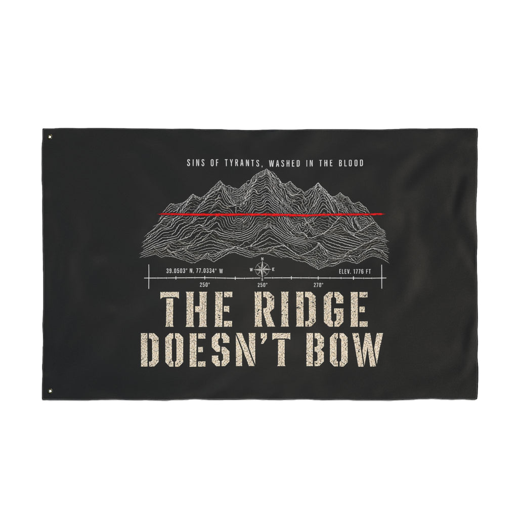 Double-Sided Flag — “The Ridge Doesn't Bow” Printify