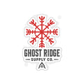 Ghost Ridge Supply Co. Die-Cut Sticker — Red Nordic Snowflake Logo Printify