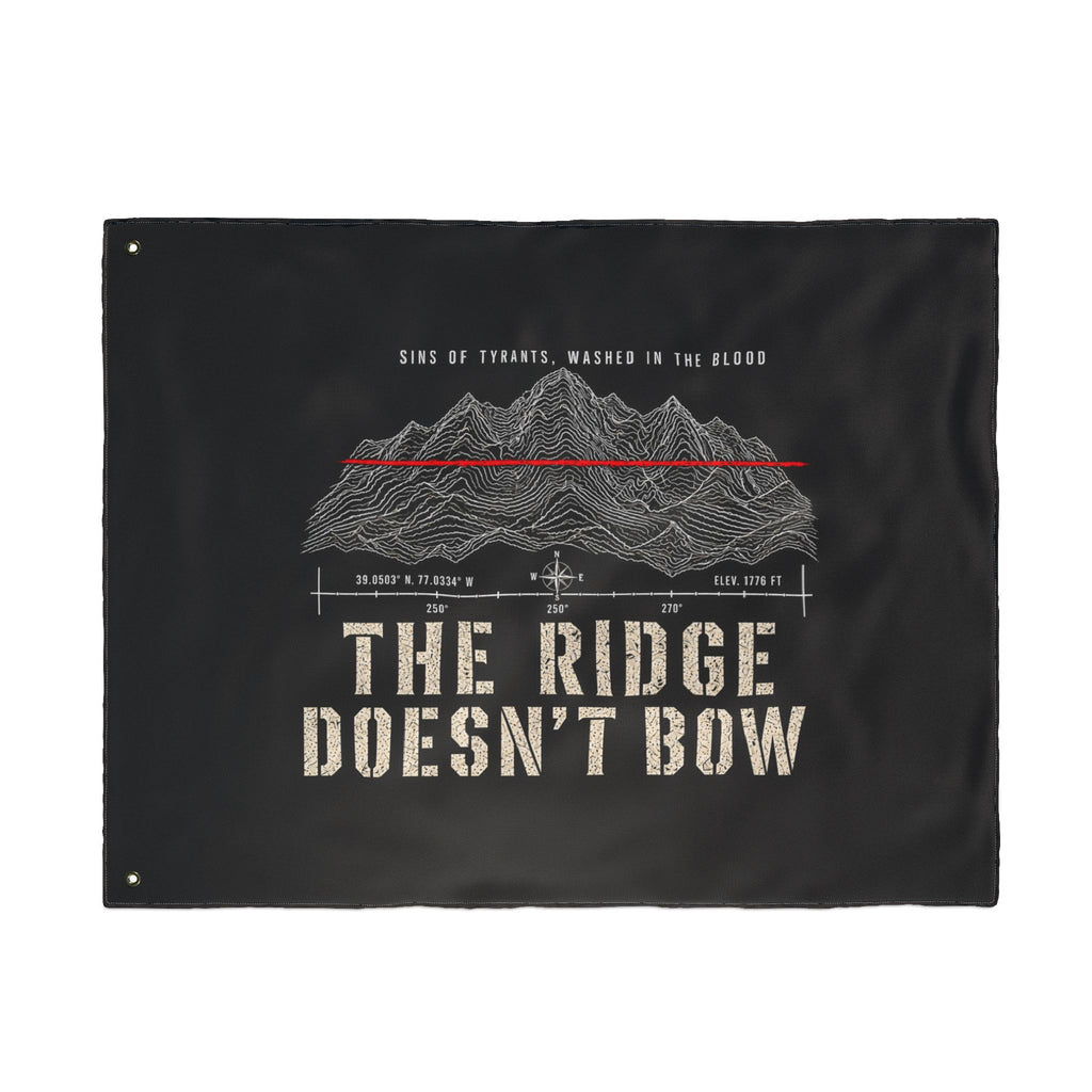 The Ridge Doesn’t Bow — Double-Sided Flag Printify