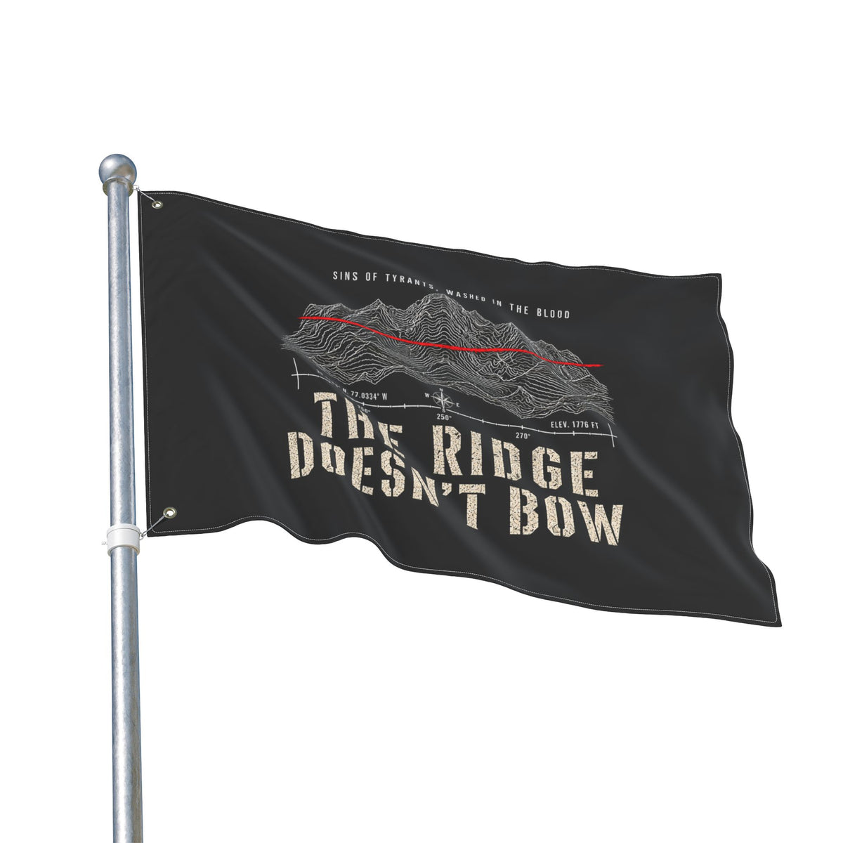 The Ridge Doesn’t Bow — Double-Sided Flag Printify
