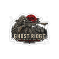 Ghost Ridge Die-Cut Sticker — Sniper Skull Red Moon Outdoor Decal Printify