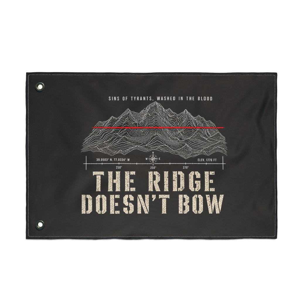 Double-Sided Flag — “The Ridge Doesn't Bow” Printify
