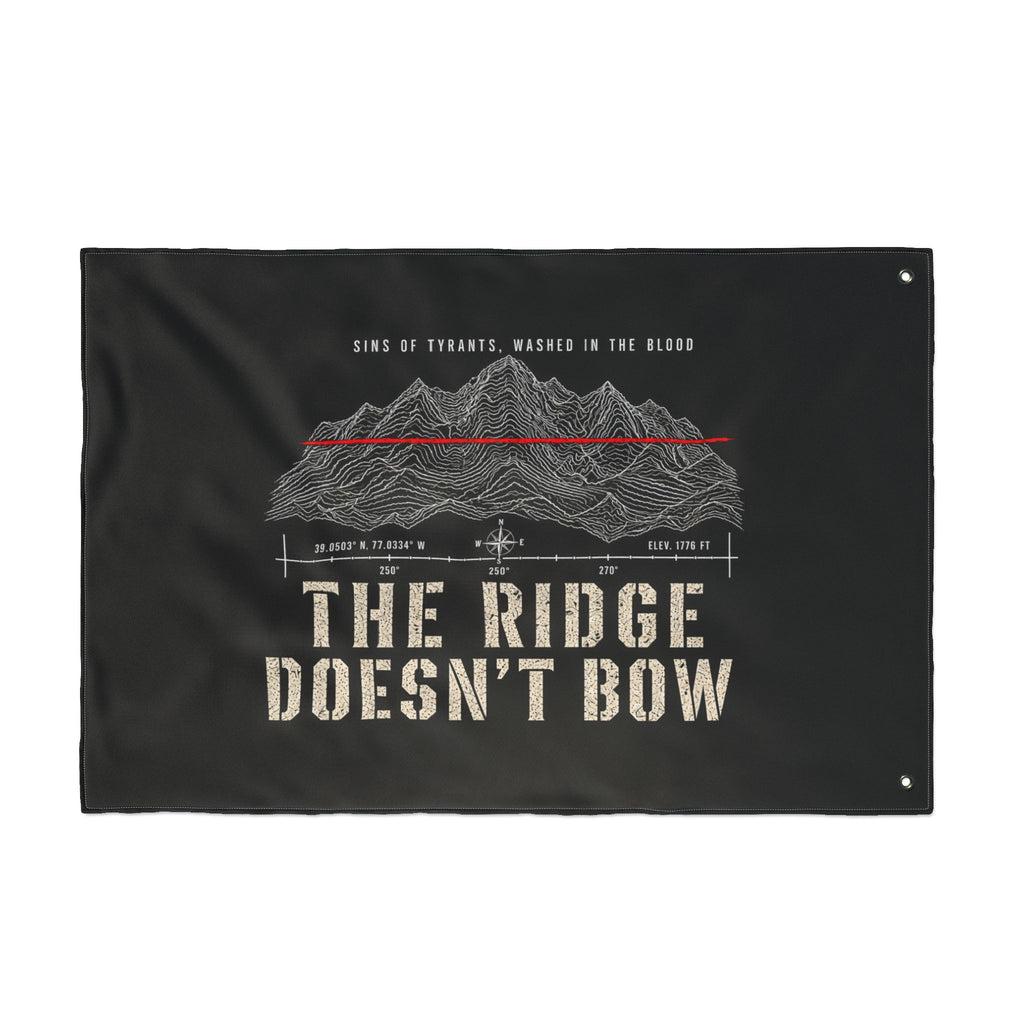 The Ridge Doesn’t Bow — Double-Sided Flag Printify