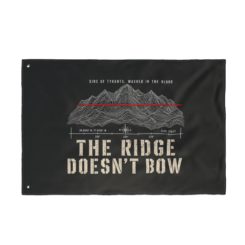 Double-Sided Flag — “The Ridge Doesn't Bow” Printify