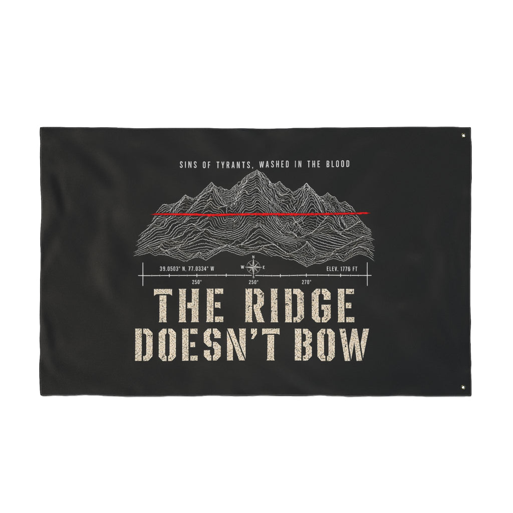 The Ridge Doesn’t Bow — Double-Sided Flag Printify